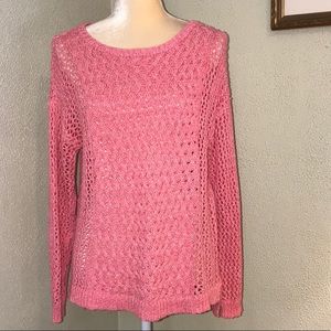 Maurice’s Pink Open Weave Plus Size Sweater Size 0